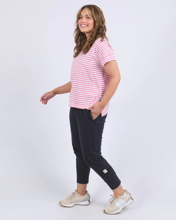 Elm Yara Stripe Tee - Chateau Rose
