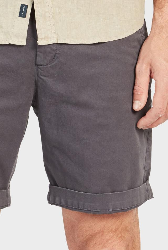 The Academy Brand Cooper Chino Short - Charcoal