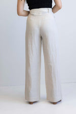 Among the Brave Island Linen Pleat Front Wide Leg Pant  - Natural