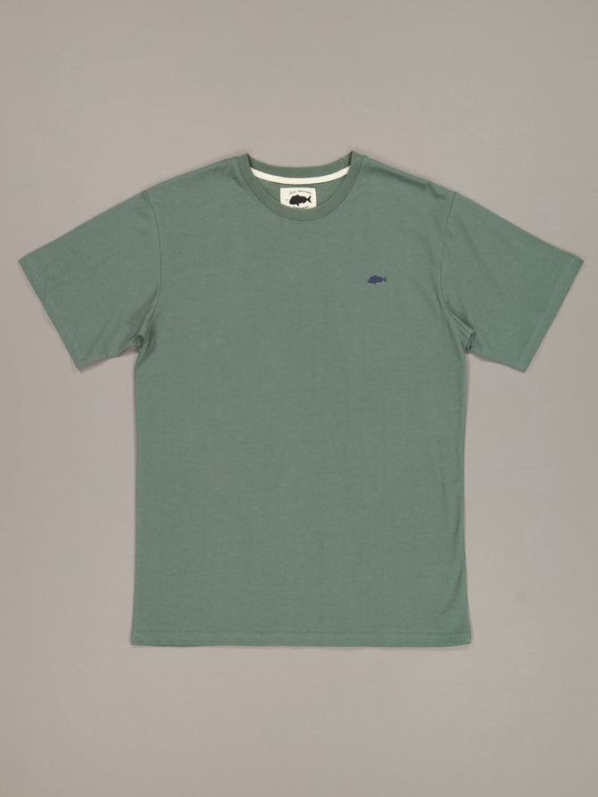 Just Another Fisherman Stamp Tee - Green/Navy