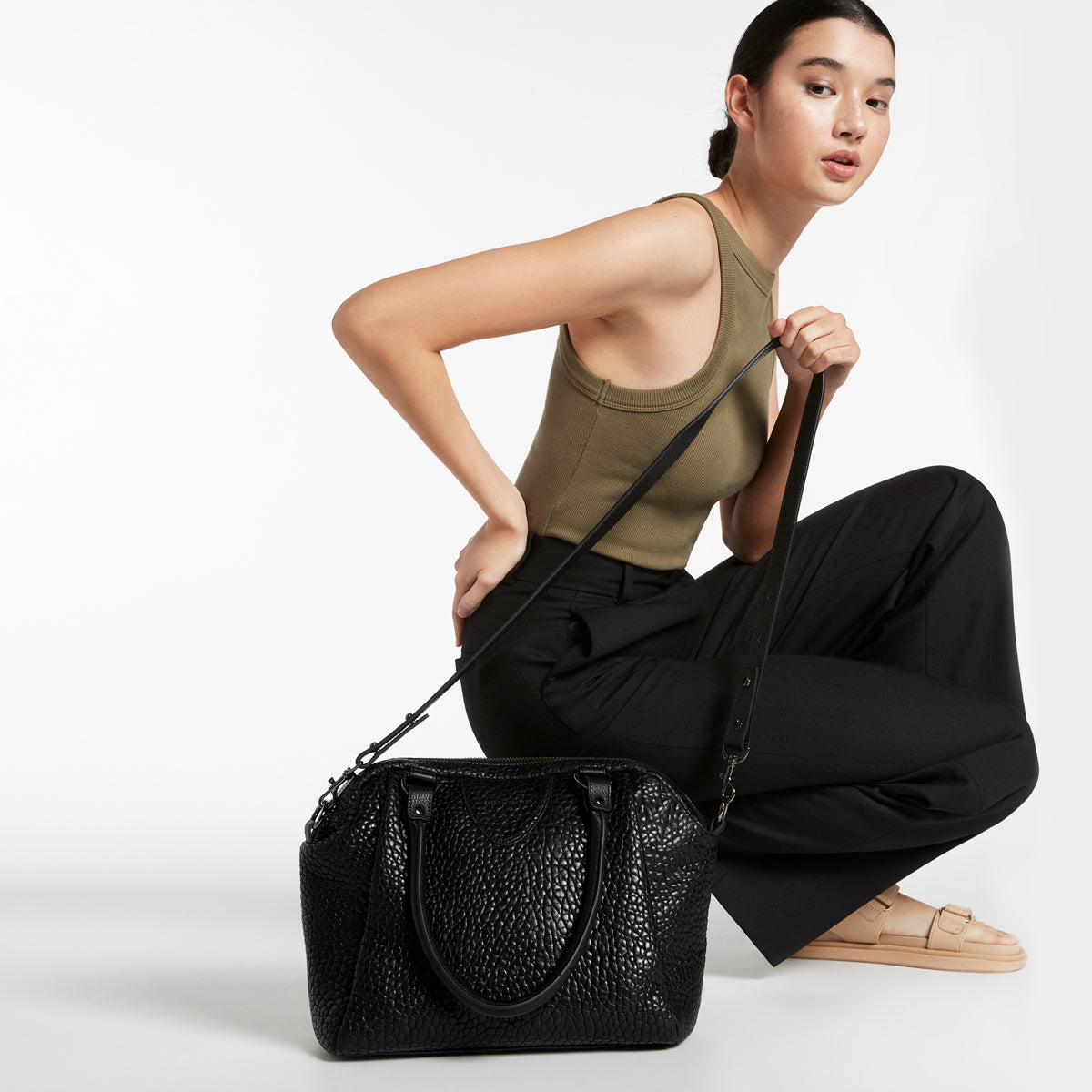 Status Anxiety Force of Being Bag Black Bubble Stitch Boutique NZ