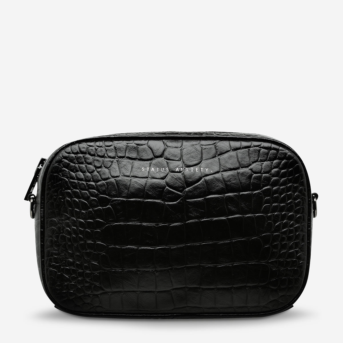 Status Anxiety Plunder Bag Black Croc Stitch Boutique Greytown NZ