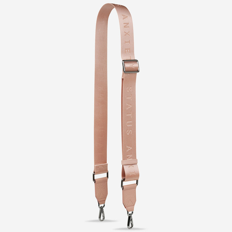 Status Anxiety Without You Webbed Strap - Dusty Pink