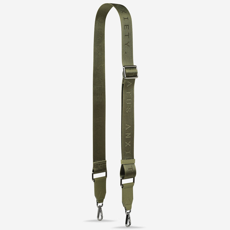 Status Anxiety Without You Webbed Strap - Khaki