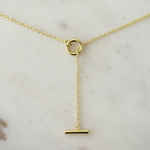 Sophie Thread Bar Necklace - Gold