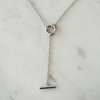 Sophie Thread Bar Necklace - Silver